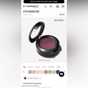 NIB - MAC eye shadow - Shady Santa